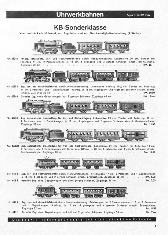 Seite 3 Karl Bub Spielwarenfabrik Nürnberg Katalog 1939