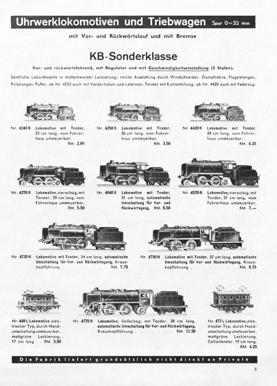 Seite 5 Karl Bub Spielwarenfabrik Nürnberg Katalog 1939