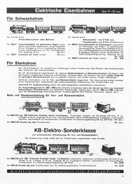 Seite 9 Karl Bub Spielwarenfabrik Nürnberg Katalog 1939