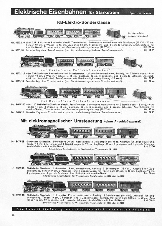 Seite 10 Karl Bub Spielwarenfabrik Nürnberg Katalog 1939