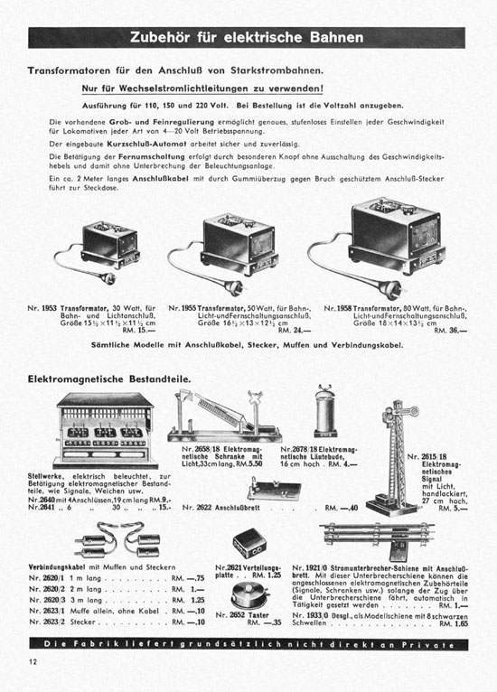 Seite 12 Karl Bub Spielwarenfabrik Nürnberg Katalog 1939