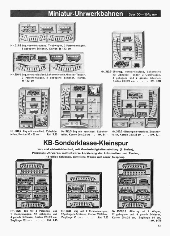 Seite 13 Karl Bub Spielwarenfabrik Nürnberg Katalog 1939