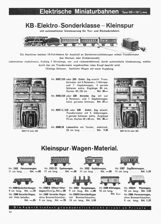 Seite 14 Karl Bub Spielwarenfabrik Nürnberg Katalog 1939