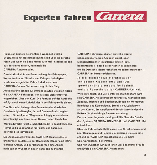 Seite 5 Carrera Katalog 1969-1970