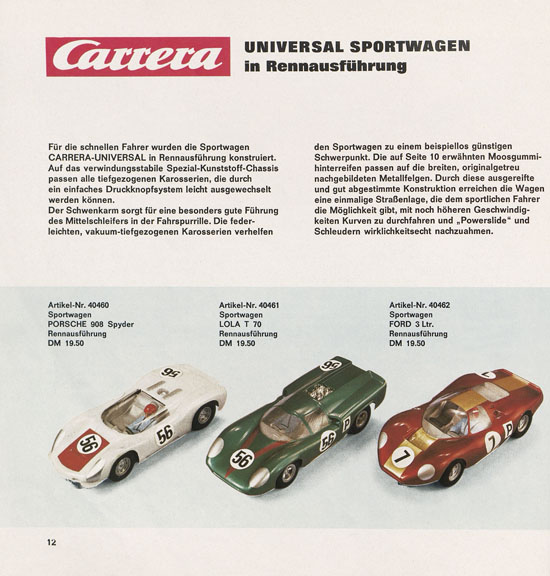 Seite 14 Carrera Katalog 1969-1970