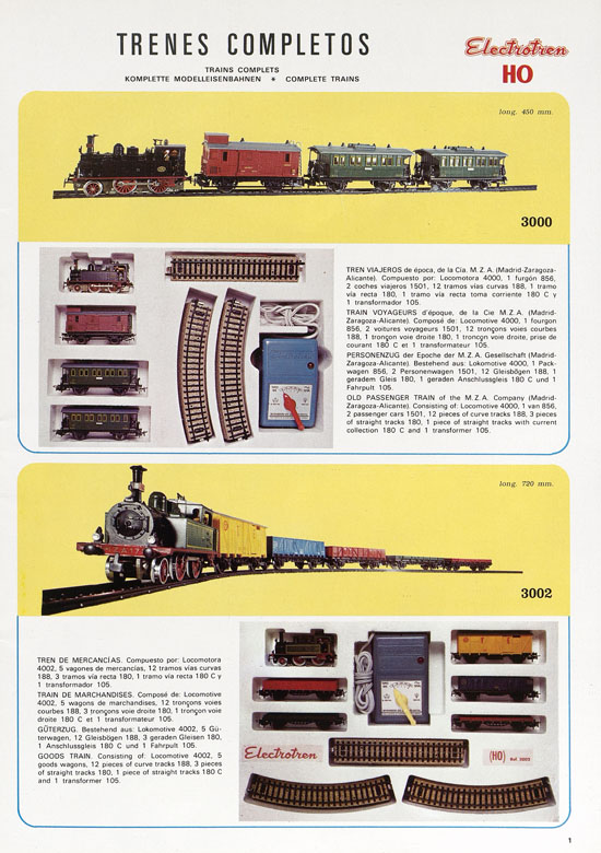 Seite 3 Electrotren Katalog 1978