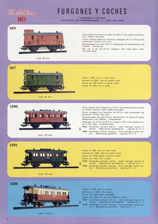 Seite 8 Electrotren Katalog 1978