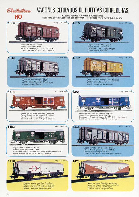 Seite 14 Electrotren Katalog 1978