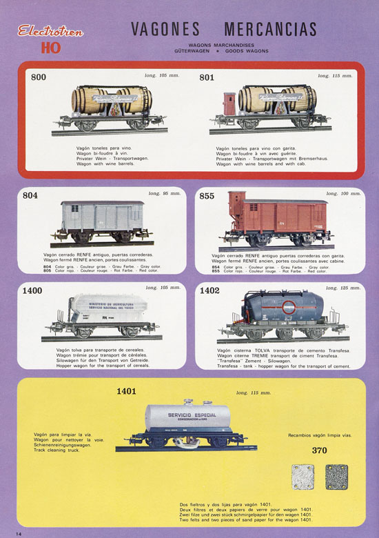 Seite 16 Electrotren Katalog 1978