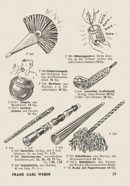 Franz Carl Weber Katalog Scherz, Ball und Fastnacht 1949