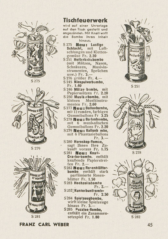 Franz Carl Weber Katalog Scherz, Ball und Fastnacht 1949