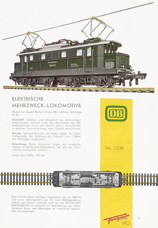 Seite 3 Fleischmann Katalog H0-Neuheiten 1960