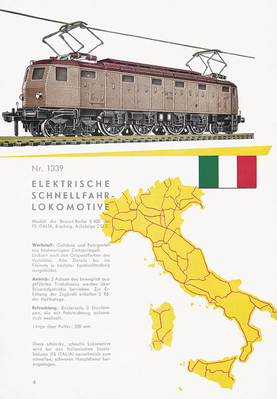 Seite 4 Fleischmann Katalog H0-Neuheiten 1960