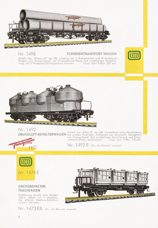 Seite 6 Fleischmann Katalog H0-Neuheiten 1960