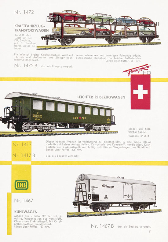 Seite 7 Fleischmann Katalog H0-Neuheiten 1960