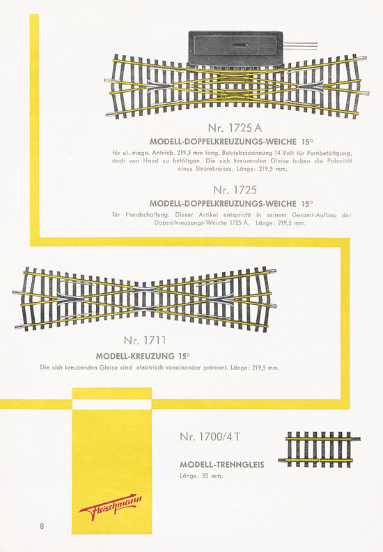 Seite 8 Fleischmann Katalog H0-Neuheiten 1960