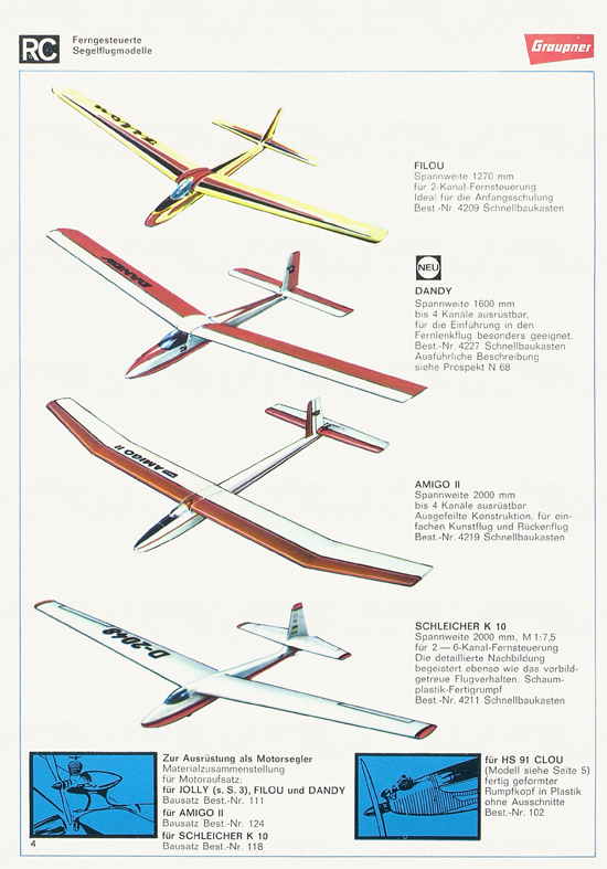 Graupner Flug- und Schiffsmodellbau Prospekt 1968-1969