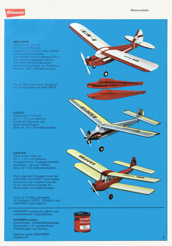 Graupner Flug- und Schiffsmodellbau Prospekt 1968-1969