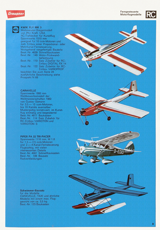 Graupner Flug- und Schiffsmodellbau Prospekt 1968-1969