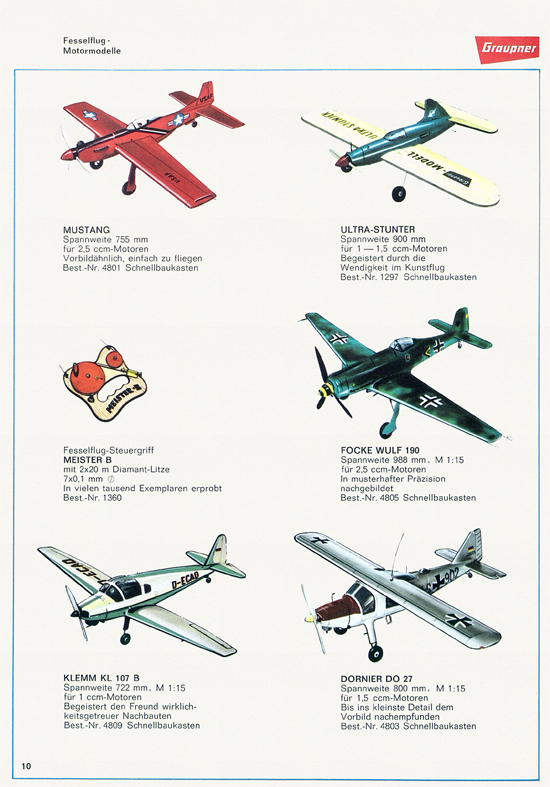 Graupner Flug- und Schiffsmodellbau Prospekt 1968-1969