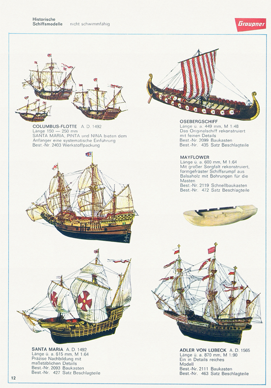 Graupner Flug- und Schiffsmodellbau Prospekt 1968-1969