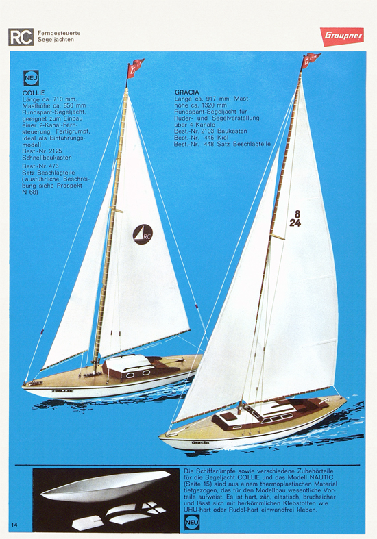 Graupner Flug- und Schiffsmodellbau Prospekt 1968-1969