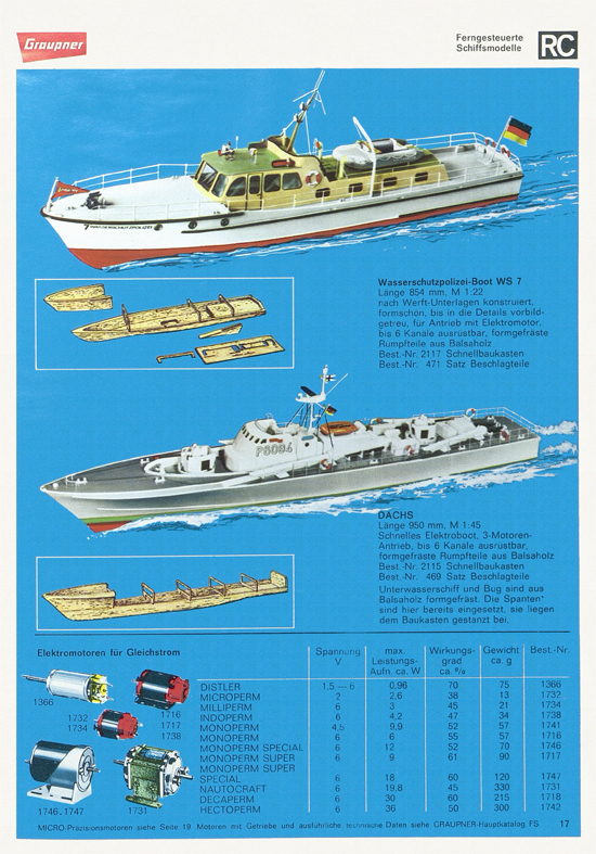 Graupner Flug- und Schiffsmodellbau Prospekt 1968-1969