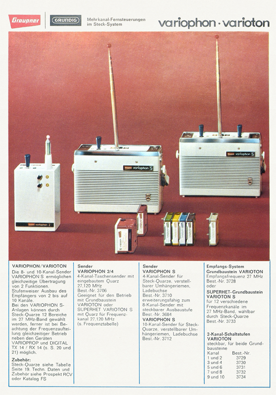 Graupner Flug- und Schiffsmodellbau Prospekt 1968-1969