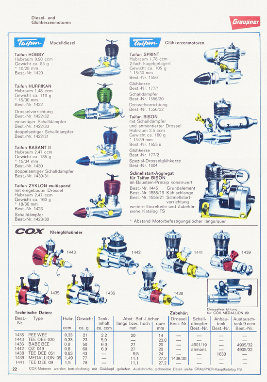 Graupner Flug- und Schiffsmodellbau Prospekt 1968-1969