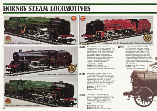 Hornby 00 Scale Model catalogue 1977