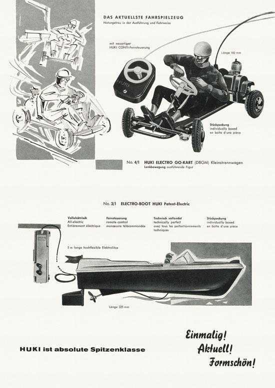 HUKI Patent-Blechspielwaren Prospekt 1964