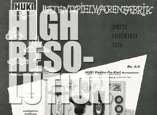 HUKI Patent-Blechspielwaren Prospekt 1964