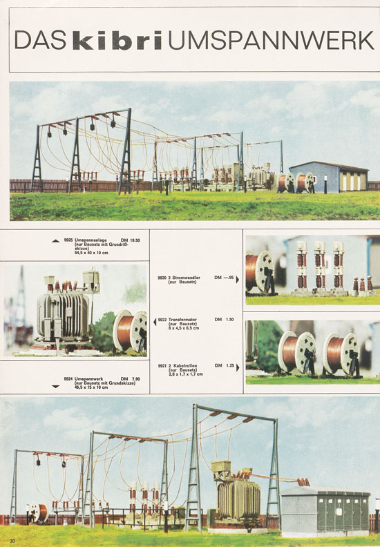 Kibri Katalog Modellbahn-Zubehör 1968-1969