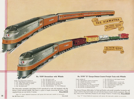 Lionel Trains catalog 1935