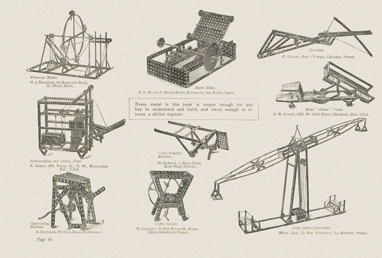 Meccano Prize Models catalog 1914-1915