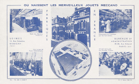 Meccano Jouets catalogue 1936-1937