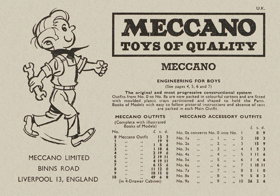 Meccano Bayko Hornby catalogue 1963