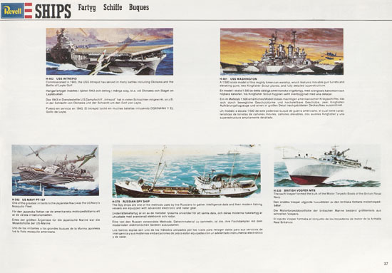 Seite 37 Revell Model Kit Catalogue 1976-1977