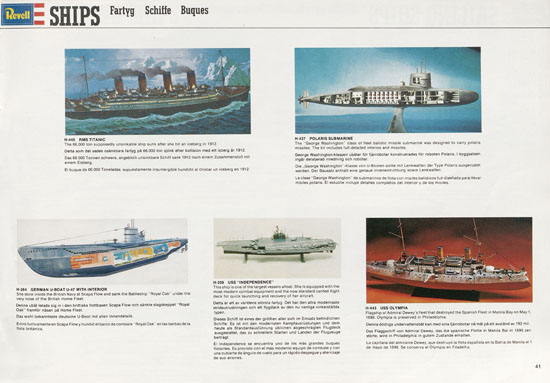 Seite 41 Revell Model Kit Catalogue 1976-1977