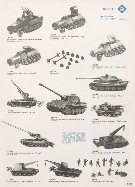 Rivarossi Catalogo accessori treno modello 1969-1970