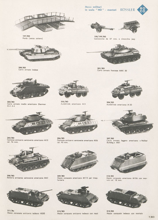 Rivarossi Catalogo accessori treno modello 1969-1970