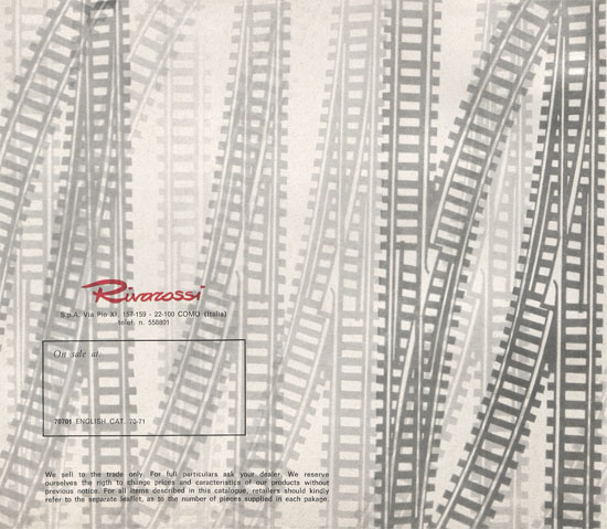 Rivarossi catalogue 1970-1971