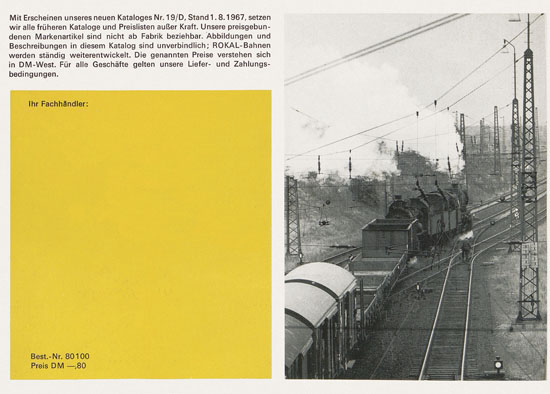 Rokal TT-Modelleisenbahn Katalog 1968