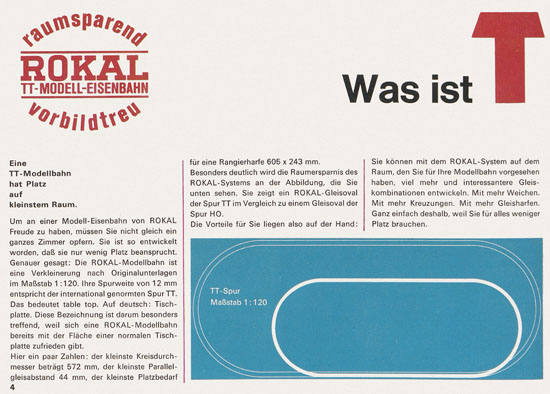 Rokal TT-Modelleisenbahn Katalog 1968