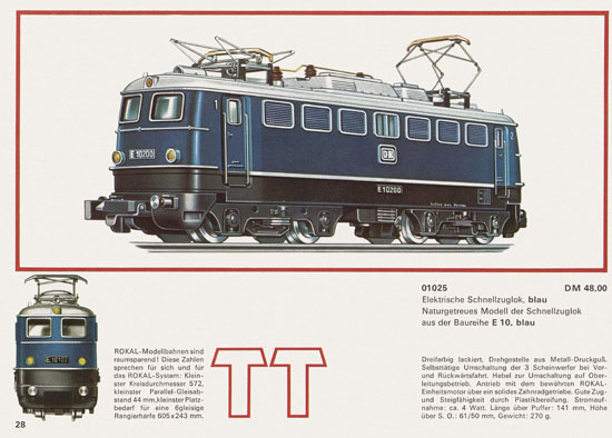 Rokal TT-Modelleisenbahn Katalog 1968