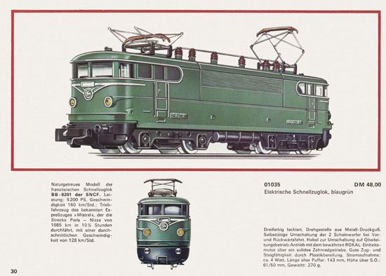 Rokal TT-Modelleisenbahn Katalog 1968