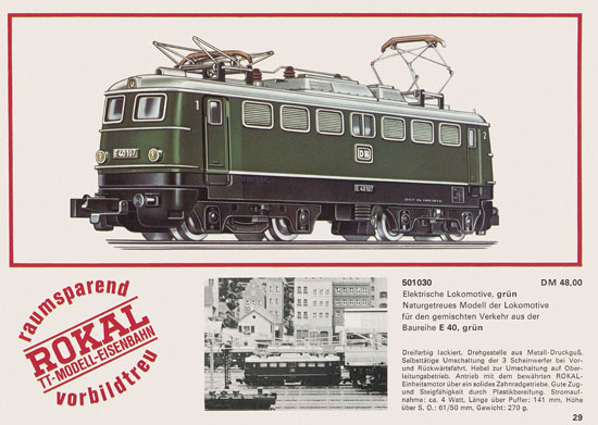 Rokal TT-Modelleisenbahn Katalog 1969