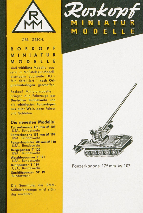 Seite 1 Roskopf Miniatur-Modelle 1961-1962