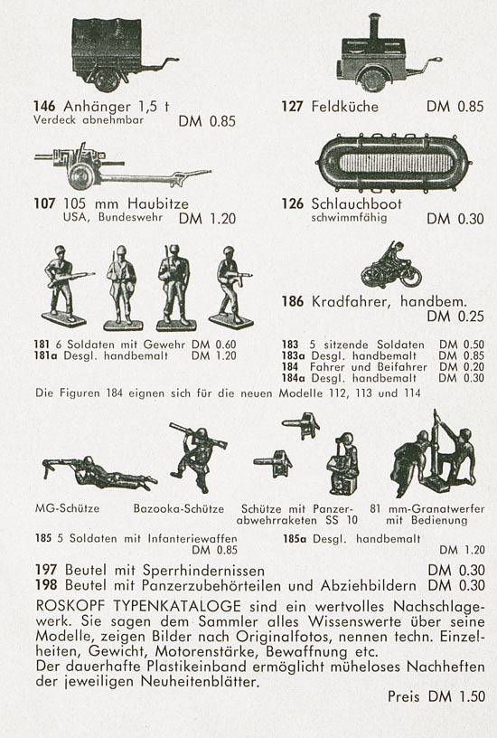 Seite 7 Roskopf Miniatur-Modelle 1961-1962