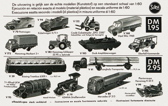 Seite 7 Siku Verkehrsmodelle 1964